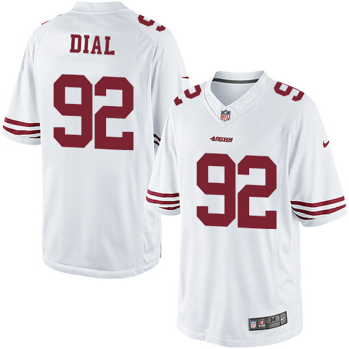 Youth Elite Quinton Dial Nike Jersey White Road - #92 NFL San Francisco 49ers